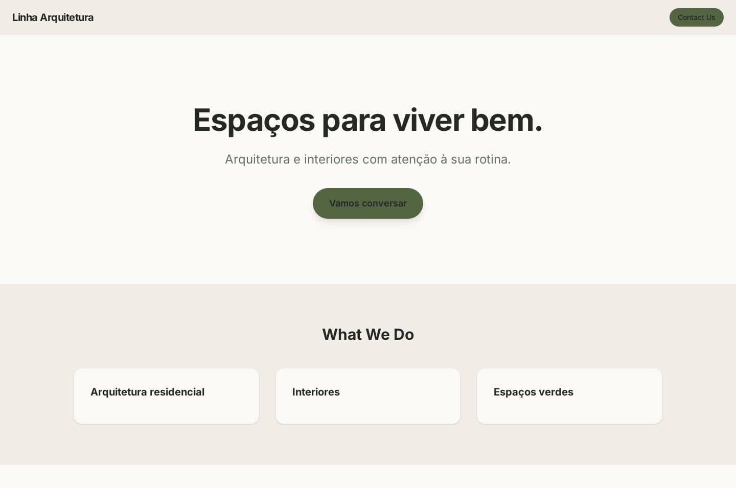 Negócios — prévia do site completo